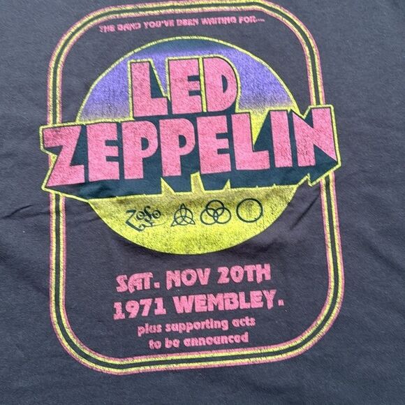 Urban Outfitters Led Zeppelin 1971 Wembley Stadium T-Shirt Dress Size S/M - Picture 4 of 6